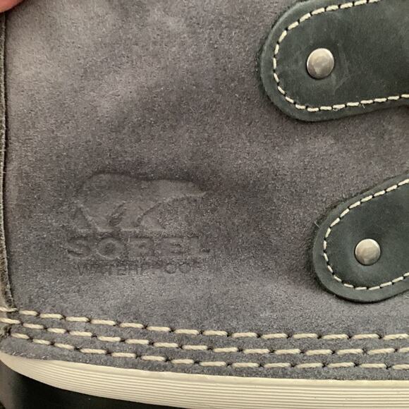 Women’s Sorel Joan of Arctic Knit Gray & Hot Pink Waterproof Snow Rain Boots - 8 - Picture 9 of 10